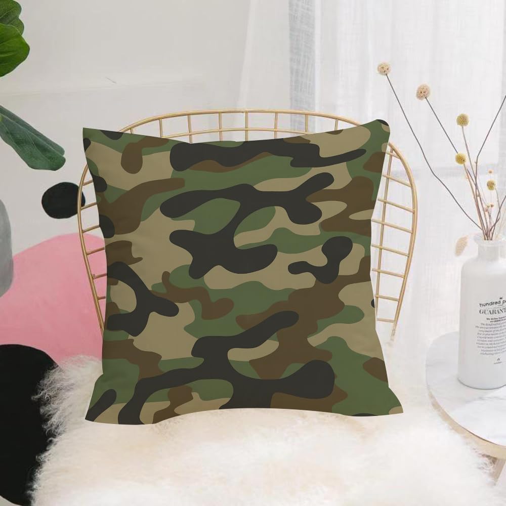 HYOSXW Cushion Cover,Throw Pillow Case Home Decorative for Living Room Bedroom Sofa Chair 16X16 Inch,Classic tary green camouflage pattern,Pillowcase 40X40cm