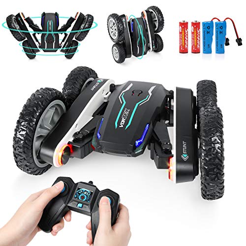 RC Cars Stunt Car Toys - Remote Control Car High Speed Toy Car for Boys, Double Sides 360Â° Rotating RC Race Car with Headlights, Boys Toys for 6-12 Years Old Kids Birthday Xmas Gift with All Batteries