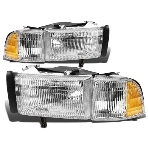 Auto Dynasty 4Pcs Headlights Assembly with Corner Lamp Compatible with...