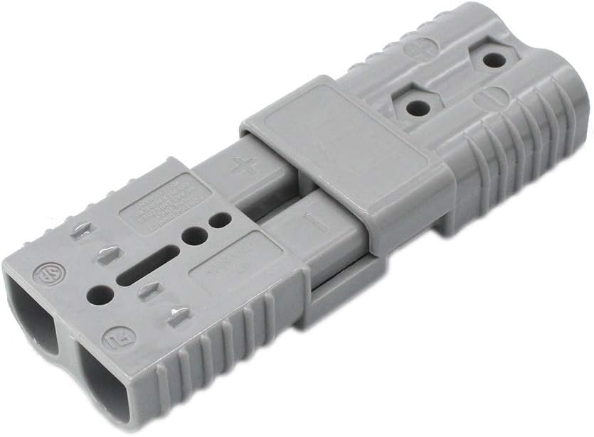 X-Haibei Pair 175 Amp 2 Gauge Battery Quick Connector Gray, Jumper Cables Connect Disconnect Plug for Winch Trailer