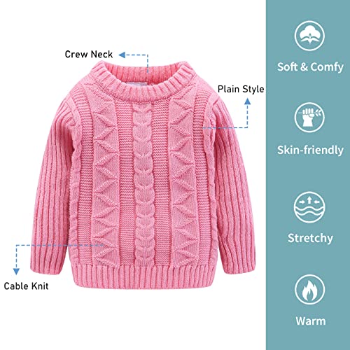 LittleSpring Little Boys Girls Pullover Sweaters Knitted Long Sleeve Warm Tops2