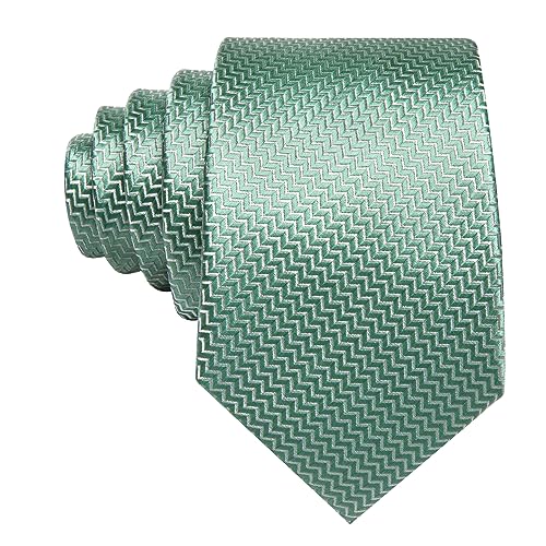 Image of Barry.Wang Tie Sets for Men Silk Stripe Necktie Woven Checkered Handkerchief Cufflinks Formal Business Wedding