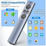 ZRZLMVP 2-in-1 USB Type C Presentation Clicker - Rechargeable Clicker for PowerPoint Presentation Pointer, RF 2.4GHz PPT Pointer Clicker, Presenter Clicker Remote Slide Advancer for Mac, PC, Laptop - Image 6