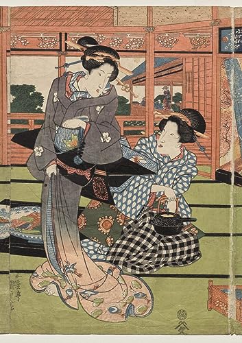 Lienzo decorativo de 60x90cm de Utagawa Kunisada para decoración de paredes de salones modernos