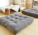 Fuomomo Quadratische Sitzkissen mit dickem Boden Zum Sitzen Auf Dem Boden Solide Dicke Getuftete Sitzkissen F&uuml;r Yoga Wohnzimmer Sofa Balkon Im Freien