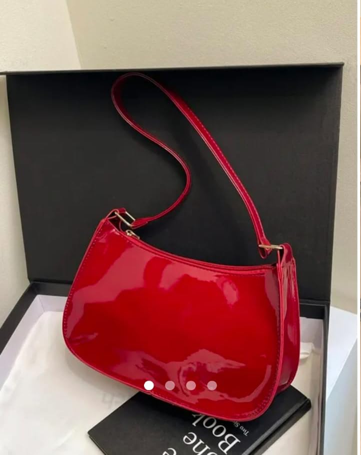 Image of Women's Patent Leather Shoulder Bag Glossy Sling Handbag for Casual & Party