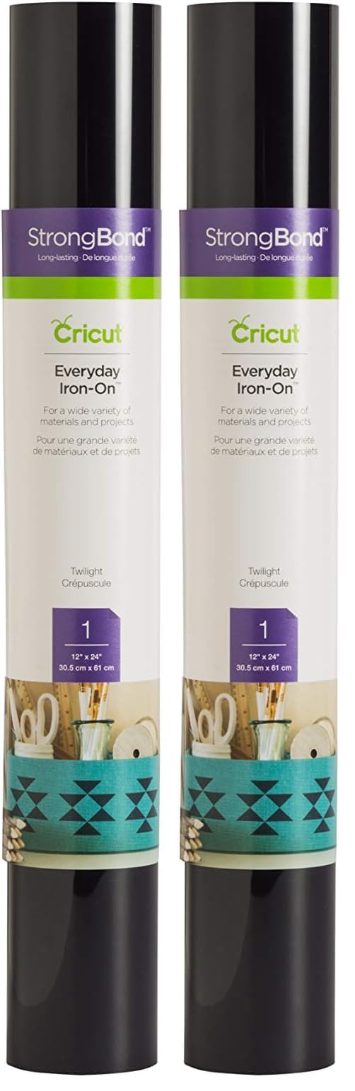 Cricut Everyday Iron On - Twilight, 3-Pack of 2ft Rolls (12"x24"), 6ft Total - HTV Heat Transfer Vinyl for Shirts, Apparel, Hats &amp; More - Compatible with Maker &amp; Explore Machines