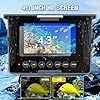 Fishfinder con Monitor 4.3" IPS, Telecamera Subacquea per Pesca con Batteria 8500mAh, HD 1200TVL Fotocamera Subacquea con Visione Notturna per Pesca su Ghiaccio, Lago e Mare (30M)