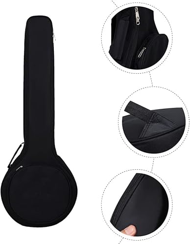 Miniatura 8 de Mochila de viaje Mochila Negro Banjo Accesorios - resistente Mochila de banjo de cinco cuerdas Bolsa de banjo portátil Bolsa de concierto Negro