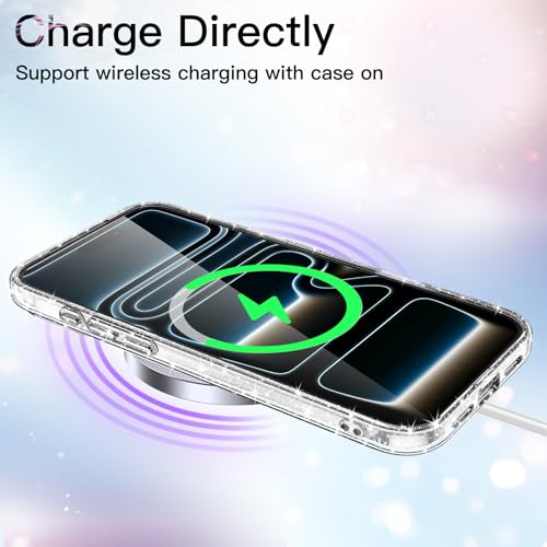 Image of JETech Glitter Case for iPhone 17 Pro, Clear