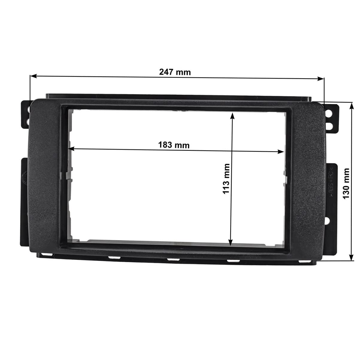 Image secondaire de Sound-way Kit Montage Autoradio, Cadre Façade 2 DIN, Cable Adaptateur Connecteur ISO, Adaptateur Antenne, Compatible avec Smart