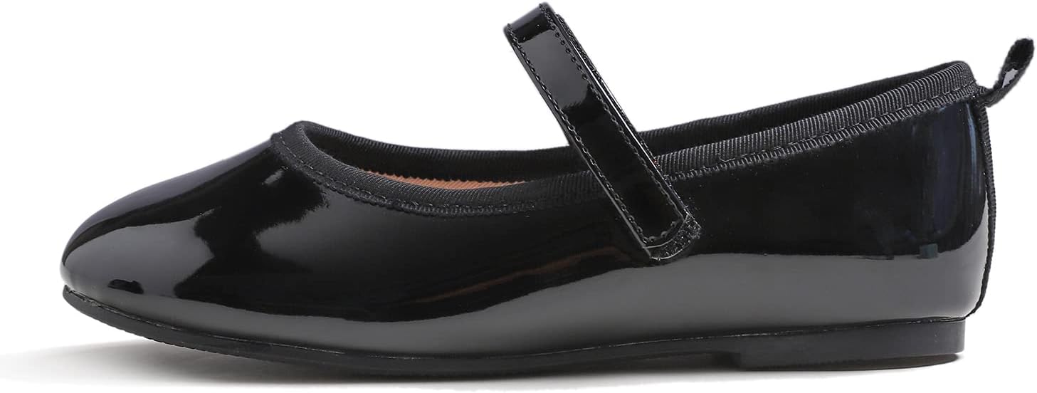 Black Patent Vegan Leather Loop Maryjane