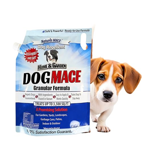 Nature's MACE Dog MACE Granules, Dog Repellent for Lawn, 6 Pounds, Yard, Garden, Plants, Outdoor No-Dig, Deterrent, Training Tool, Keep Dogs Out of Bushes, Treats 3,500 Sq. Ft.
