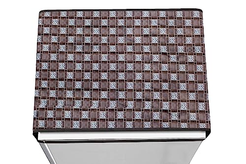 Image of Stylista Refridgerator top Cover Suitable for Samsung RR23C2F24S8 /HL, 215 Liter Fridge, Dimension (WXD) 71x109 CM, Basketweave Pattern Multicolor