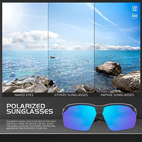 KAPVOE Sports Sunglasses Polarized Cycling Glasses Baseball Running Mountain Bike Triathlon Golf MTB for Men Women - K87 - Image 3