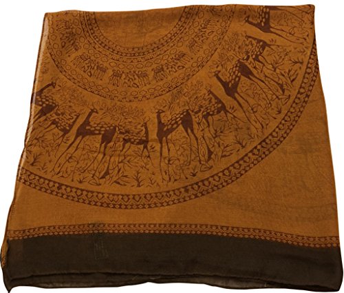 CJ Apparel Braun Großformat Mode Govi Design Voile Stola Schal Umschlagtuch Schultertuch Tuch NEU Cover