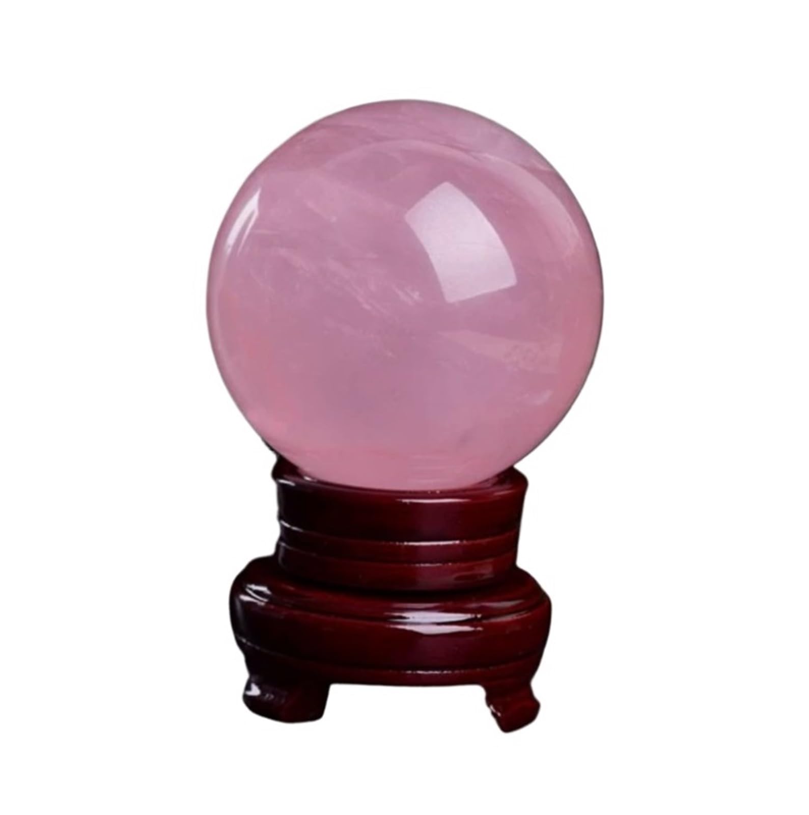 AZHKJKZH Crystal Ball Ornament Natural Crystal Ball With Wood Stand Crystals Sphere Sculpture Home Decoration Decoration(9-10cm)
