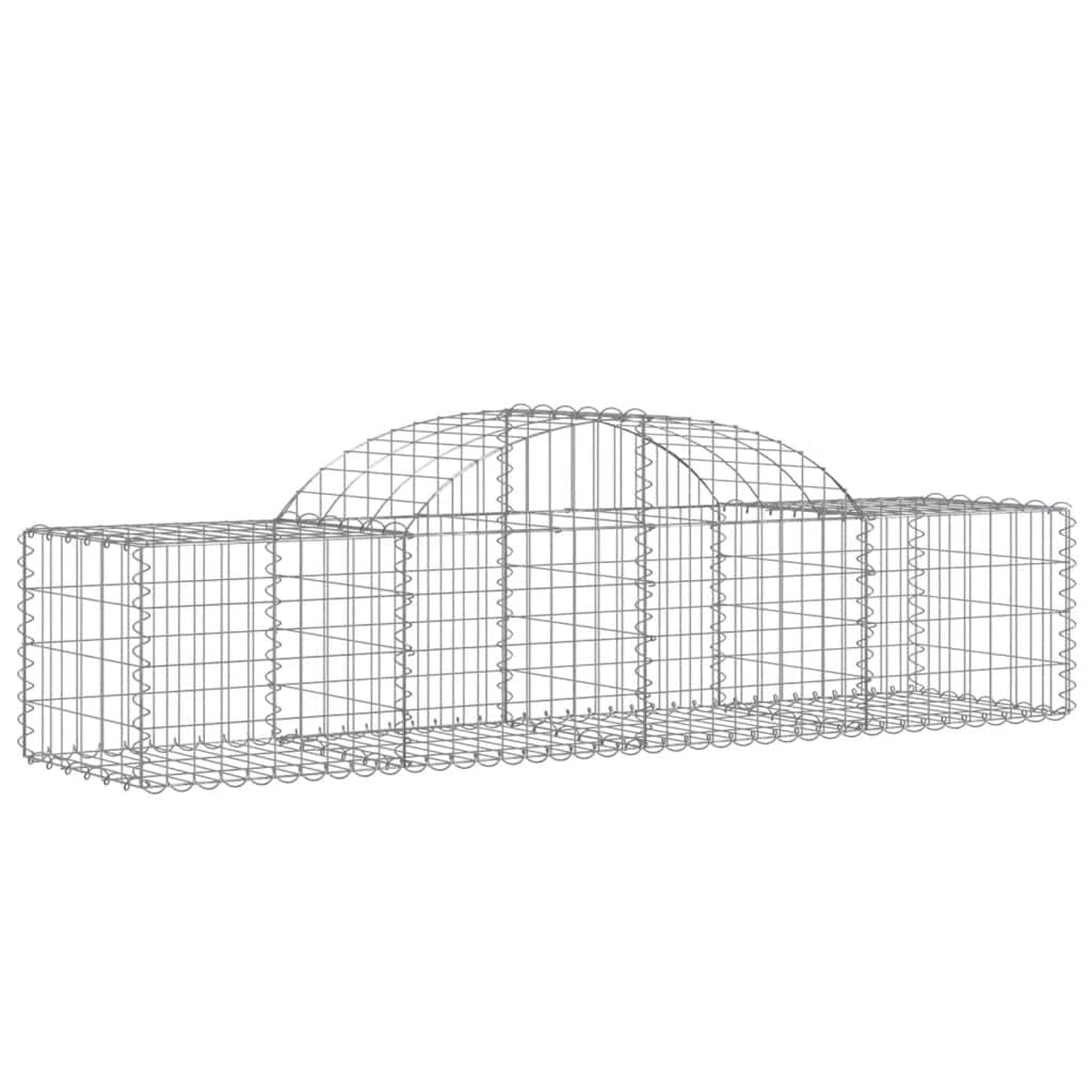 Gabions en fer galvanisé 200x50x60 cm cloture anti bruit et panneaux de jardin