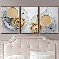 3 Piece Framed Canvas Wall Art Breakfast Canvas Prints Home Artwork Decoration for Living Room,Bedroom - 16