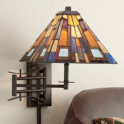 Get Discount 70% Price Jewel Tone Tiffany Style Indoor Swing Arm Wall Lamp with Cord Plug-in Light Fixture Dimmable Stained Glass for Bedroom Bedside House Reading Living Room Home Hallway Dining - Robert Louis Tiffany Get Discount 70% Price Jewel Tone Tiffany Style Indoor Swing Arm Wall Lamp with Cord Plug-in Light Fixture Dimmable Stained Glass for Bedroom Bedside House Reading Living Room Home Hallway Dining - Robert Louis Tiffany