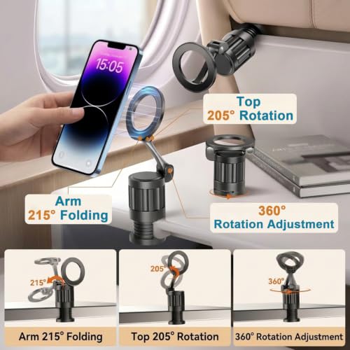 Image of ZORBES Magnetic Mobile Holder 360 Foldable Suction Mount with Secure Grip