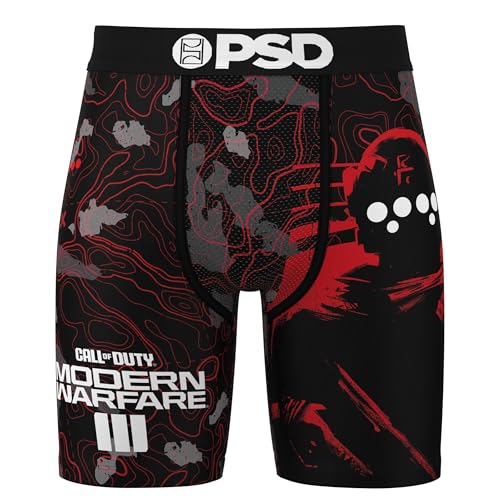 PSD | Boxerkalsonger för män | Call of Duty | Andningsbara Boxershorts i mikromesh | Fyrvägsstretch | Slitstarka flatlocksömmar | Bekväma för daglig användning