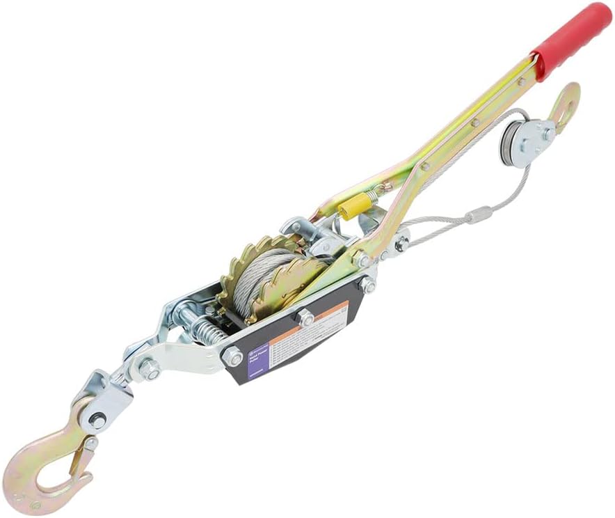 MichaelPro 2Ton Power Hand Winch Puller, Double Gear Winch