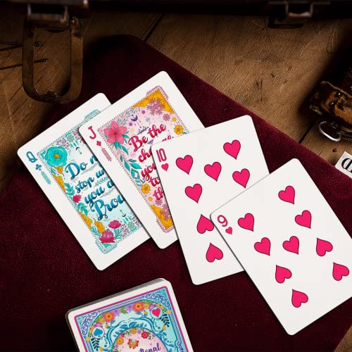 Haakun Inspirational Affirmations Playing Cards Motivational Quote Card For Girls Teens Adults Friends Family Poker Board Games Packs Design Waterproof Collections Deck With Box #TOP4