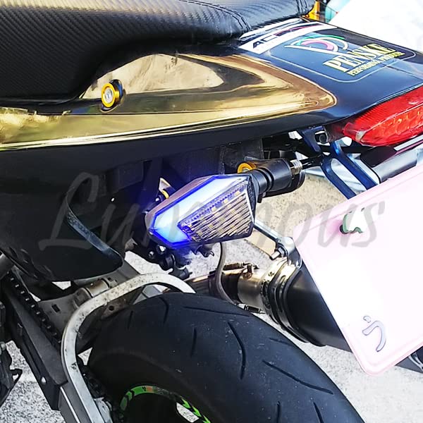 Amazon | ブルー ポジション機能付き デュアル LED ウインカー 2個1