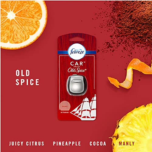 Image of Febreze Car Odor-Eliminating Air Freshener Vent Clip, Original Old Spice Scent, 1 count