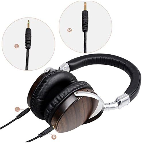 Earond® Natural Audio Wooden Headphones Over-Ear Over Head Set Best Fitting Beautiful Handmade Quality