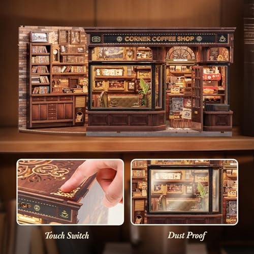 Book Nook Puzzle 3D Contre l'Ennui - Décoration Étagère Lumineuse - 4