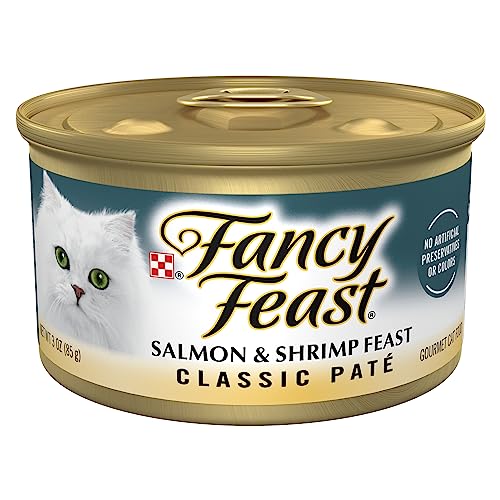 Fancy Feast Wet Cat Food, Classic, Salmon & Shrimp...