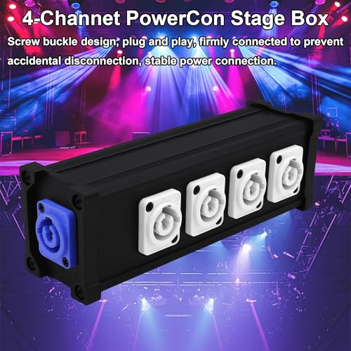 Adaptador PowerCon 1 Entrada a 4 Salidas 3 Pines Hembra miniatura 7