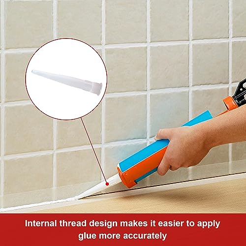 25 Pack Cartridge Nozzles 25 Pack Red Nozzle Caps Caulking Tool Cartridge Nozzles Silicone Nozzles Replacement Nozzles Sealing Cap Nozzle Caps Household Sealant - Image 4