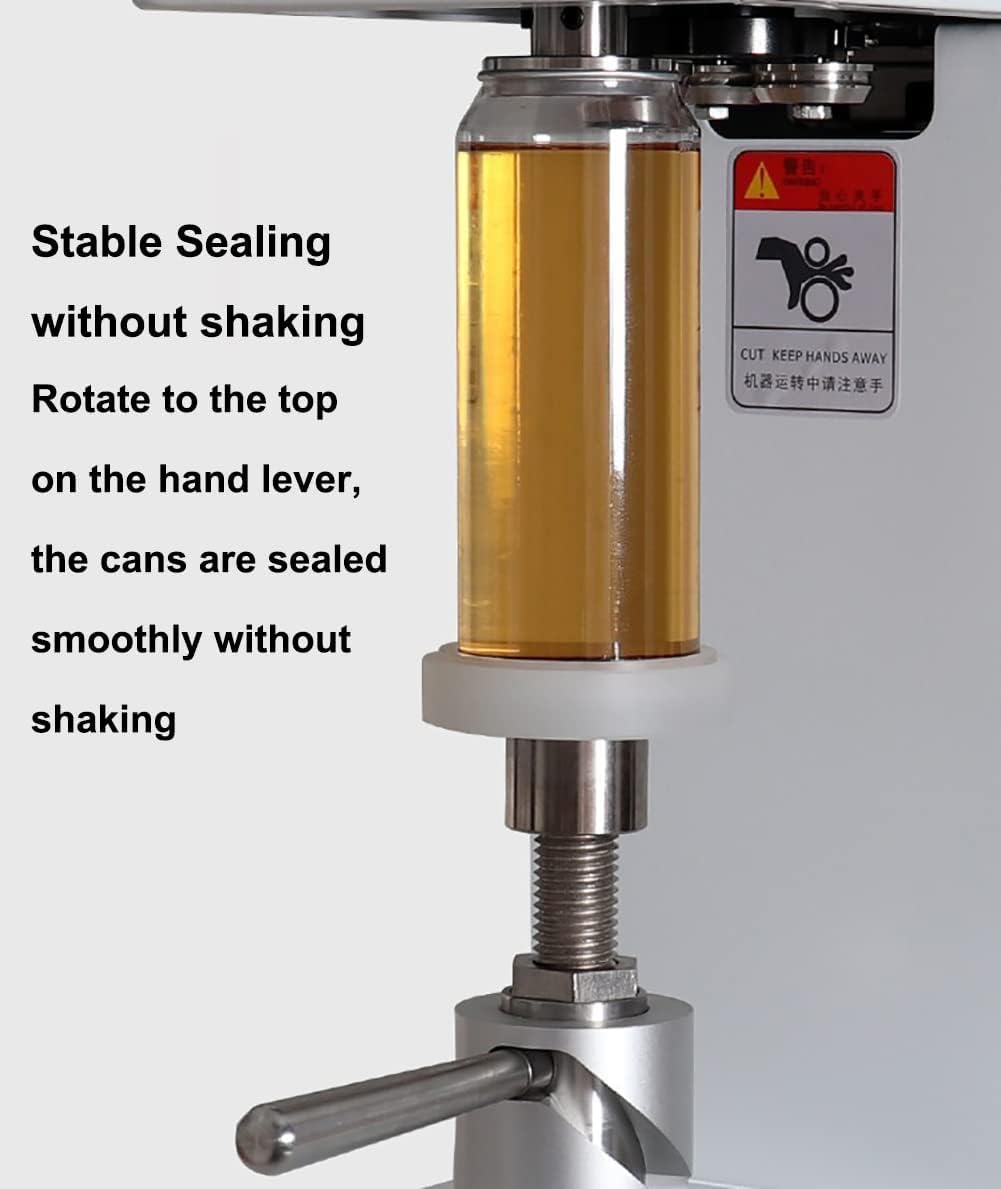 Sigillatrice Elettrica per Lattine, 180W, con Pannello LCD E Contatore, Calibro 55 Mm, Strumento per Tappare Lattine E Bottiglie, Altezza Regolabile per Lattine di Tutti