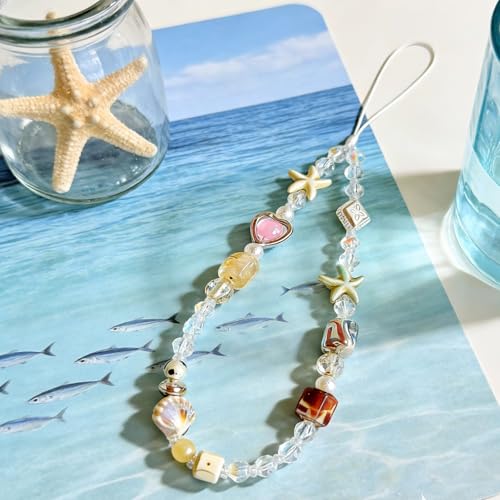Image of Beaded Camera Wrist Strap Cute Digital Camera Charm Lanyard, Phone Wristlet Charms, Beaded Camera Chain for Bag
