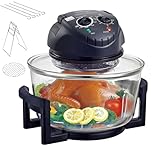 Halogen Oven Air Fryer, 12L Countertop Unit with Adjustable Temperature & Timer, 1300W for Baking, Grilling, Steaming, Broiling, Roasting, and BBQ