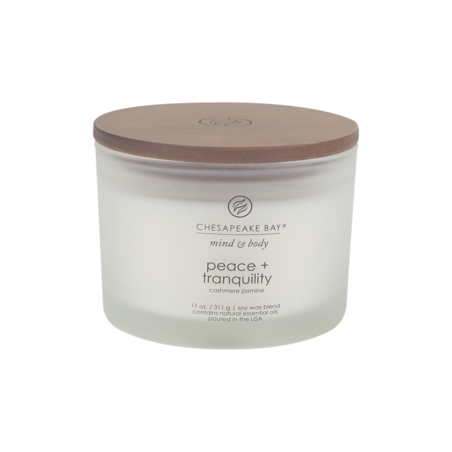 Chesapeake Bay Candle Scented Candle Peace + Tranquility (cashmere jasmine) 3-Wick Coffee Table Jar