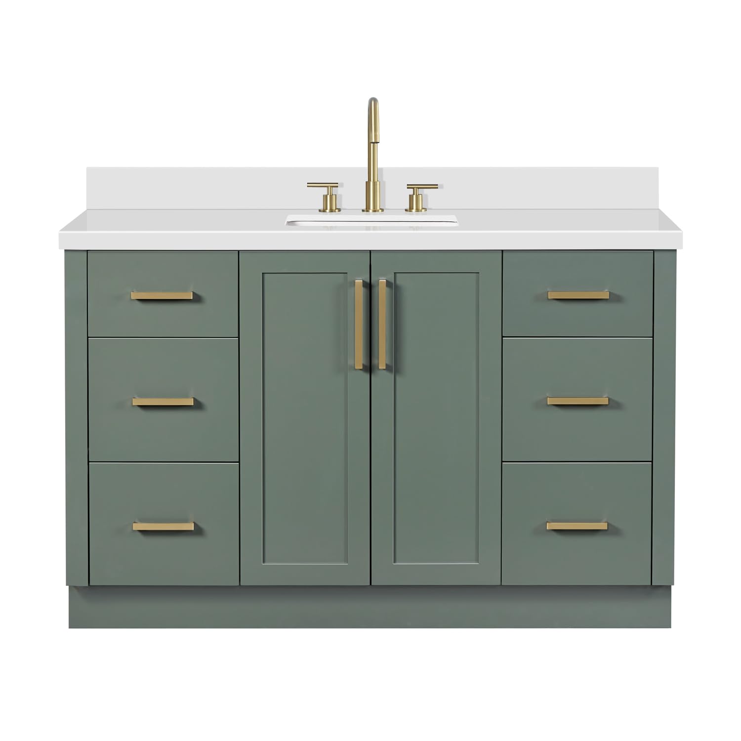 ARIEL Loren 54-inch Bathroom Vanity with Sink in Vintage Green