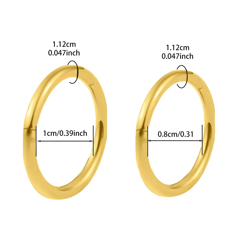 Vankula Pesos Dilataciones Oreja tapones dilata 10 PCS Pendientes túnel acero inoxidable Expansores Estiramiento Piercing 8mm 10mm
