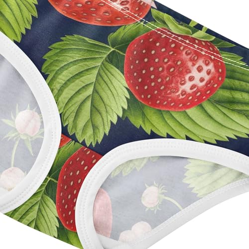 Cotton Toddlers Underwear Floral Cartoon Strawberries Pink Floral Panties Little Girl Colorful Briefs Undies Kids 2t4