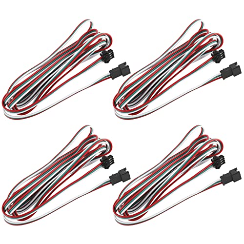 GTIWUNG 4Pcs JST SM 3 Pin Connectors For LED Strip Female Male, 1M, 22AWG