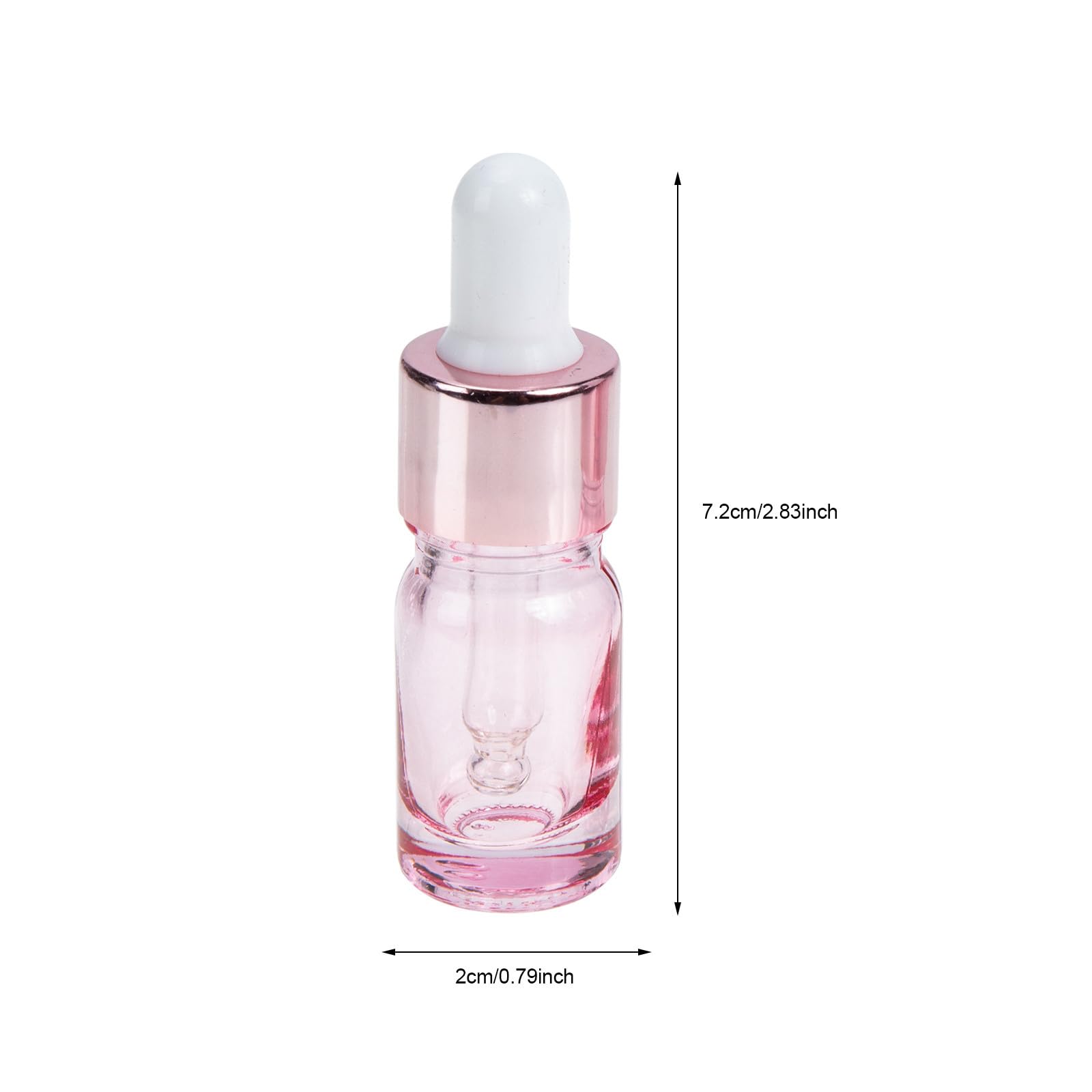 DOITOOL 35 Stück 5ml Glas Kosmetikflaschen mit Roségoldener Pipette Wiederverwendbar und Sicherem Material für Tägliche Schönheitsanwendungen und Reisen