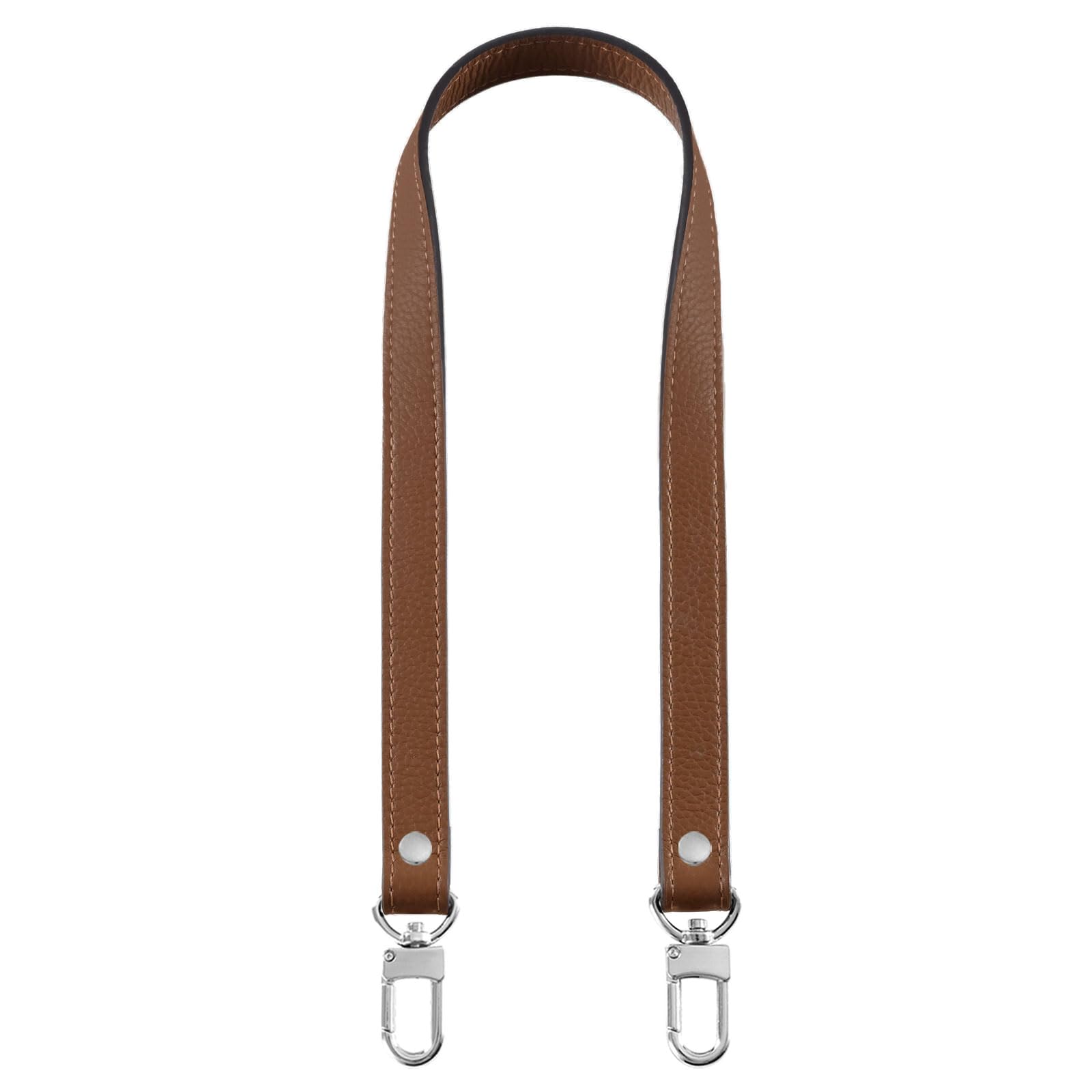 VanEnjoy 26 Inch Full Grain Leather Replacement Hand Strap for Handbag Shoulder Bag Purse(Brown-Silver Lock) — image 1