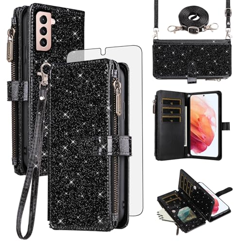 Coque pour S21 Asuwish SFC30 US Noir pour éviter les fissures d'écran et les chutes de smartphone