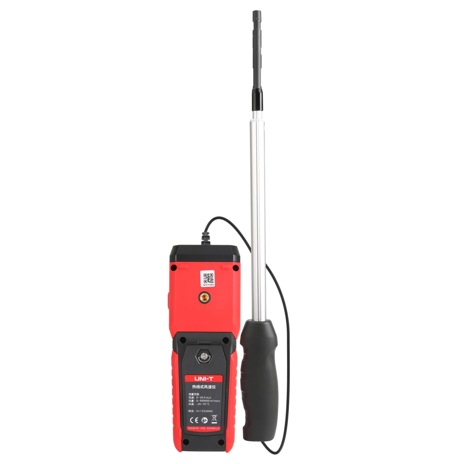 UNI-T UT362H - Anemómetro de cable caliente digital de alta sensibilidad, medición de anemometro, para conductos de ventilación, medición de flujo de aire