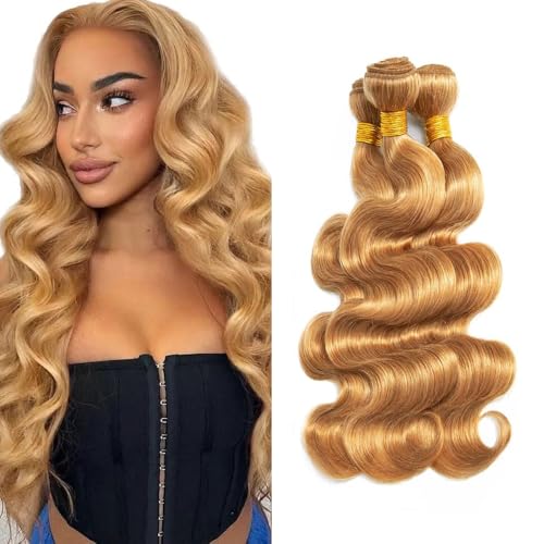 Tissage blond miel #27 pour changer de tête sans abîmer vos propres cheveux