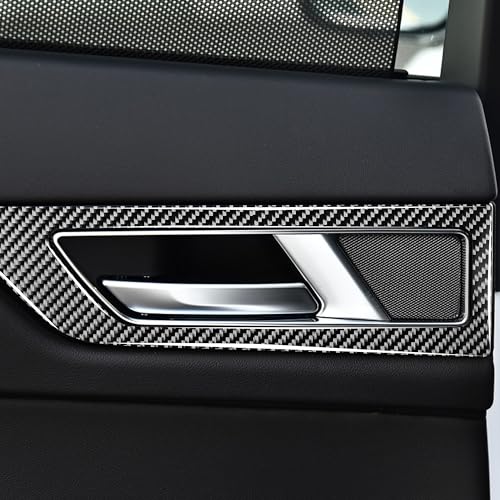 Real Premium Carbon Fiber Compatible with Jaguar F-PACE X761 2016 2017 2018 2019 2020 Accessories Car Inner Door Panel Cover Sticker Decal Auto Interior Trim