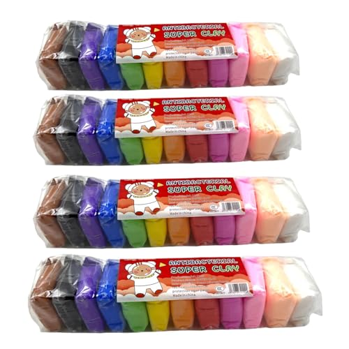 Image of 48 Pcs Colours Colors Air Dry Clay. Super Light DIY Clay for Model Air Dry Clay Fun Toy, Creative Art DIY Crafts, Gift for Kids ((Clay Pack of 48 Pcs)